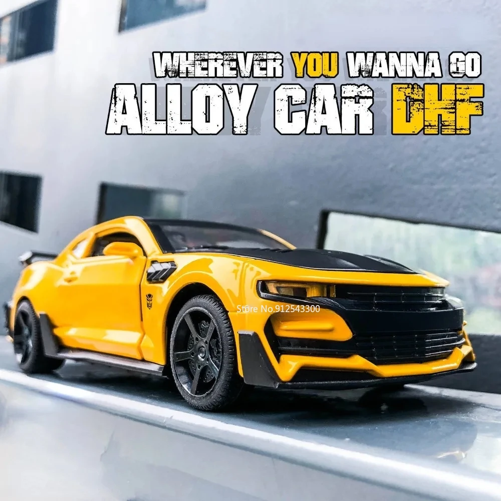 1:32 Scale Camaro Car Toys Alloy Diecast Model Sports Car with Sound Light Doors Openable Vehicles Toy for Child Birthday Gifts 5