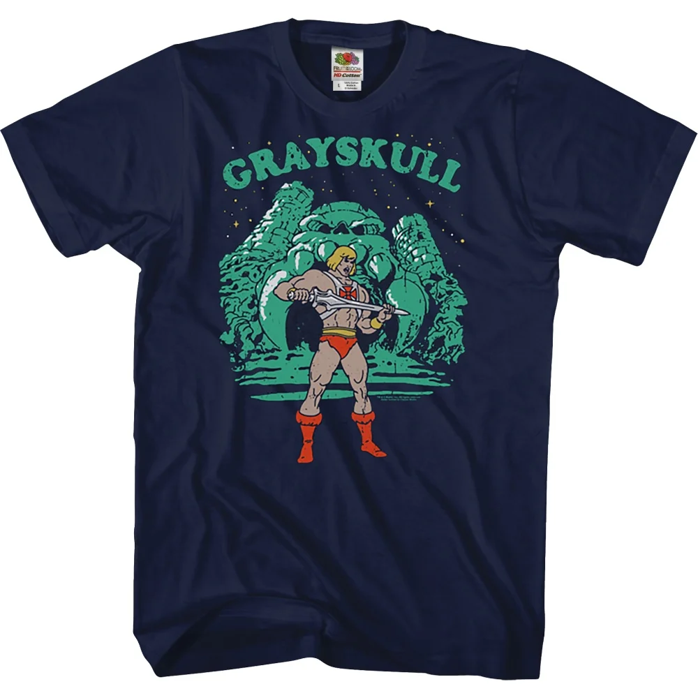 T-Shirt Grey Skull Masters Of The Universe