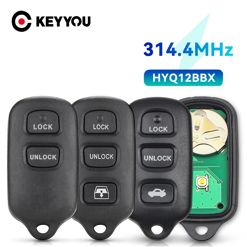 

KEYYOU 314,4 Мгц дистанционный Автомобильный ключ 3/4 кнопка для Toyota Camry Solara Corolla Sienna 2002 2003 2004 2005 2006 315 МГц HYQ12BBX ключ