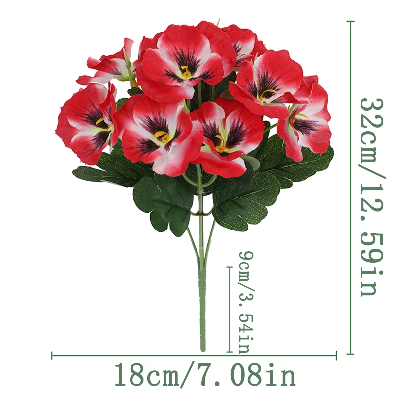 Tricolor Violet Artificial Flower Bouquet - 32cm Decorative Floral Arrangement for Home, Garden, and Events