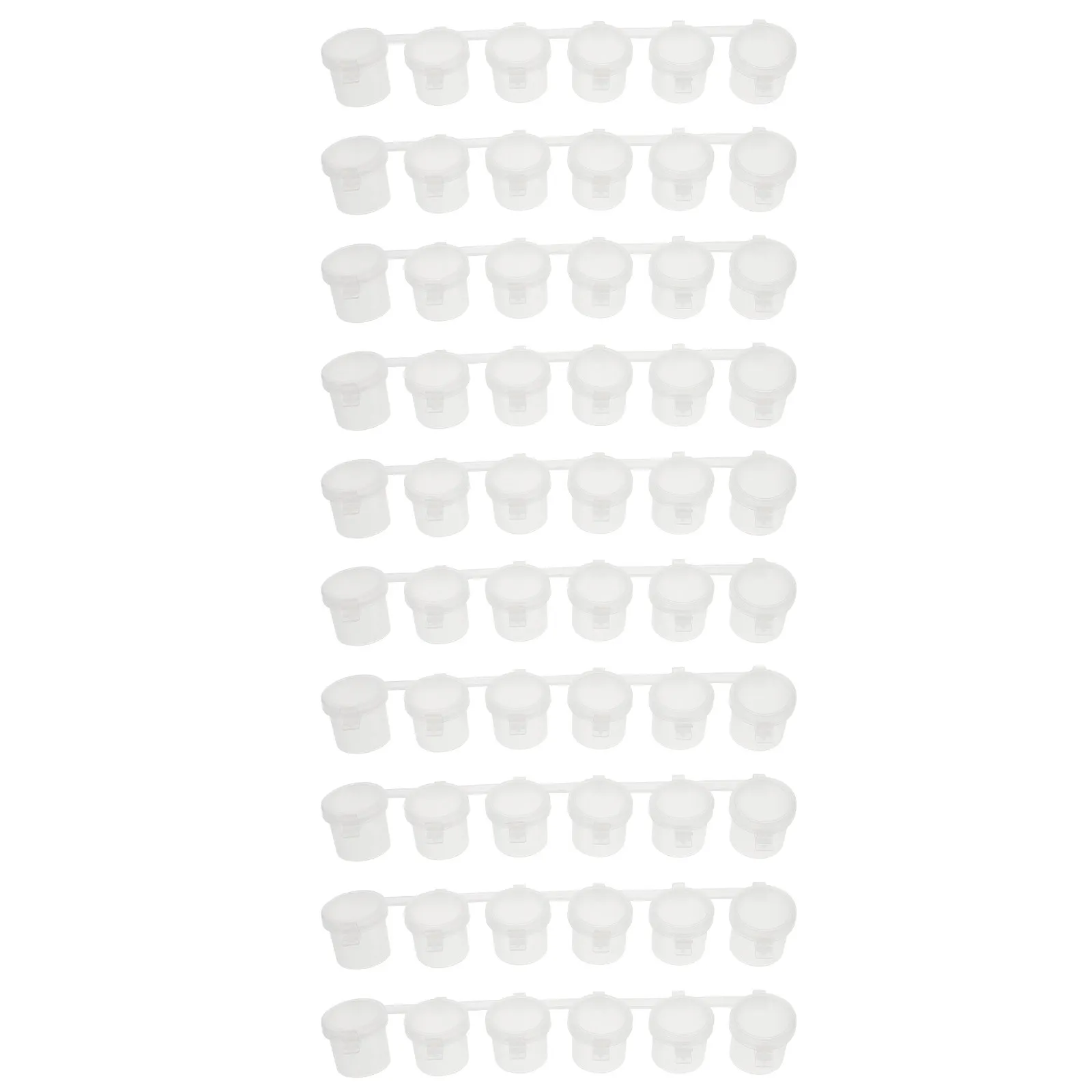 40Pcs 미니 스트립 투명 플라스틱 보관 용기 학교 그림 용품을위한 밀폐 뚜껑..