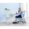 Height Adjustable Study Desk 43" with Drawer & Chair (Desk and Chair Bundle – DX Series Blue) 3