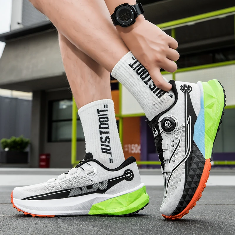 2025 New Soft Soled Outdoor Casual Sports Shoes With Rotating Buckle Carbon Plate And Popcorn Outsole, Men'S Running Shoes 35-44 3