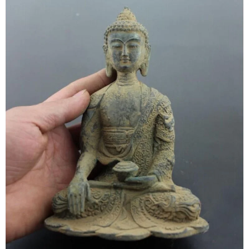 

Antique Old Earth Copper Bronze Buddha Sakyamuni Budda Jodamo Sidado Statue