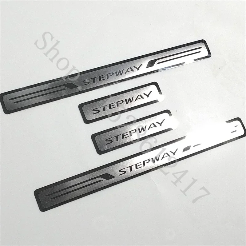 For Dacia Sandero 2 2013-Stepway Stainless Door Sill Car Door Cover Outside door sill protector Plate