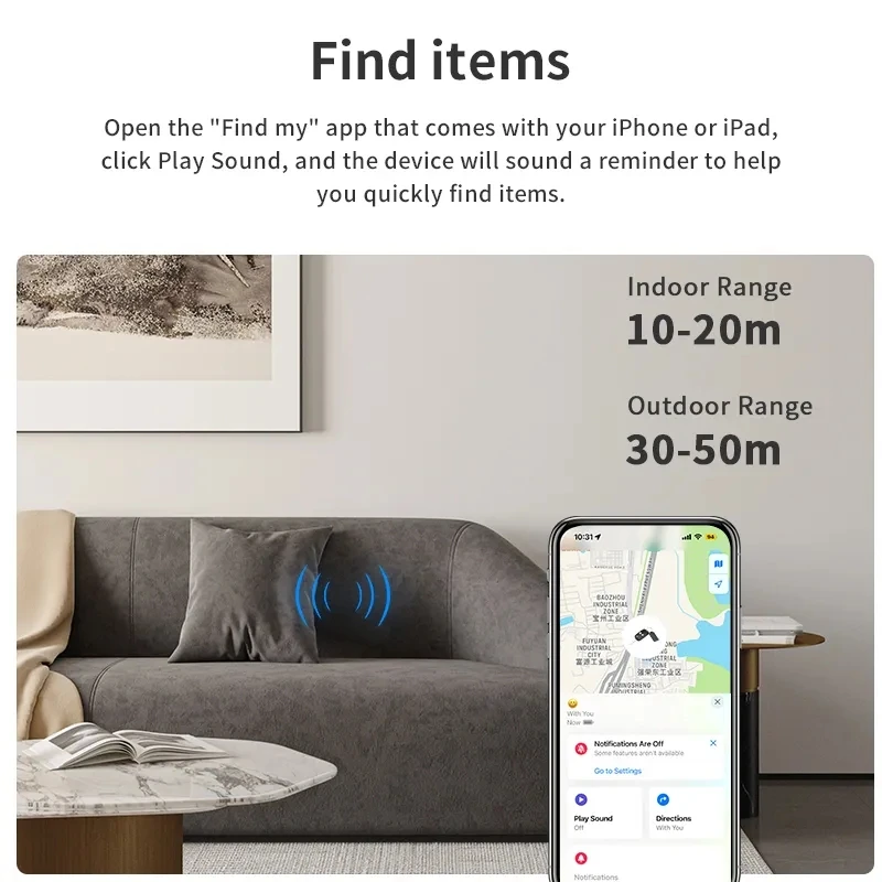 GPS Smart Air Tag Mini Smart Tracker Bluetooth Tag Child Finder Pet Car Lost Tracker For Apple IOS System Find My APP