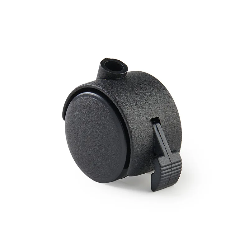 2024 Black Nylon Rubber Roller Seat Pulley Double Wheel Casters