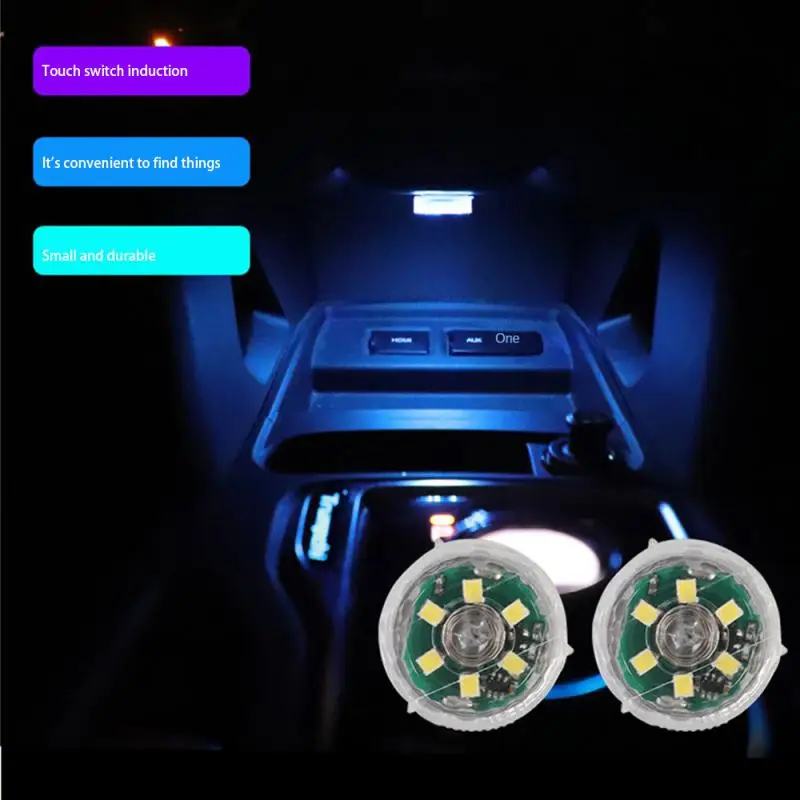 New Universal Car Mini Led Touch Switch Light Led Touch Sensor Book Lights Lampade Di Emergenza Rotonde Lampada Ambientale Per Interni Auto