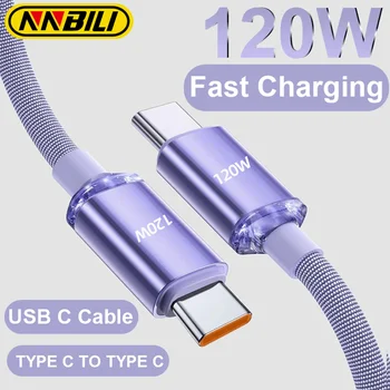NNBILI 2024 NEW 120W USBA  To Type C To USBC Cable For iPhone 15 series PD Fast Charging USB C Data Cord For Xiaomi OPPO Samsung