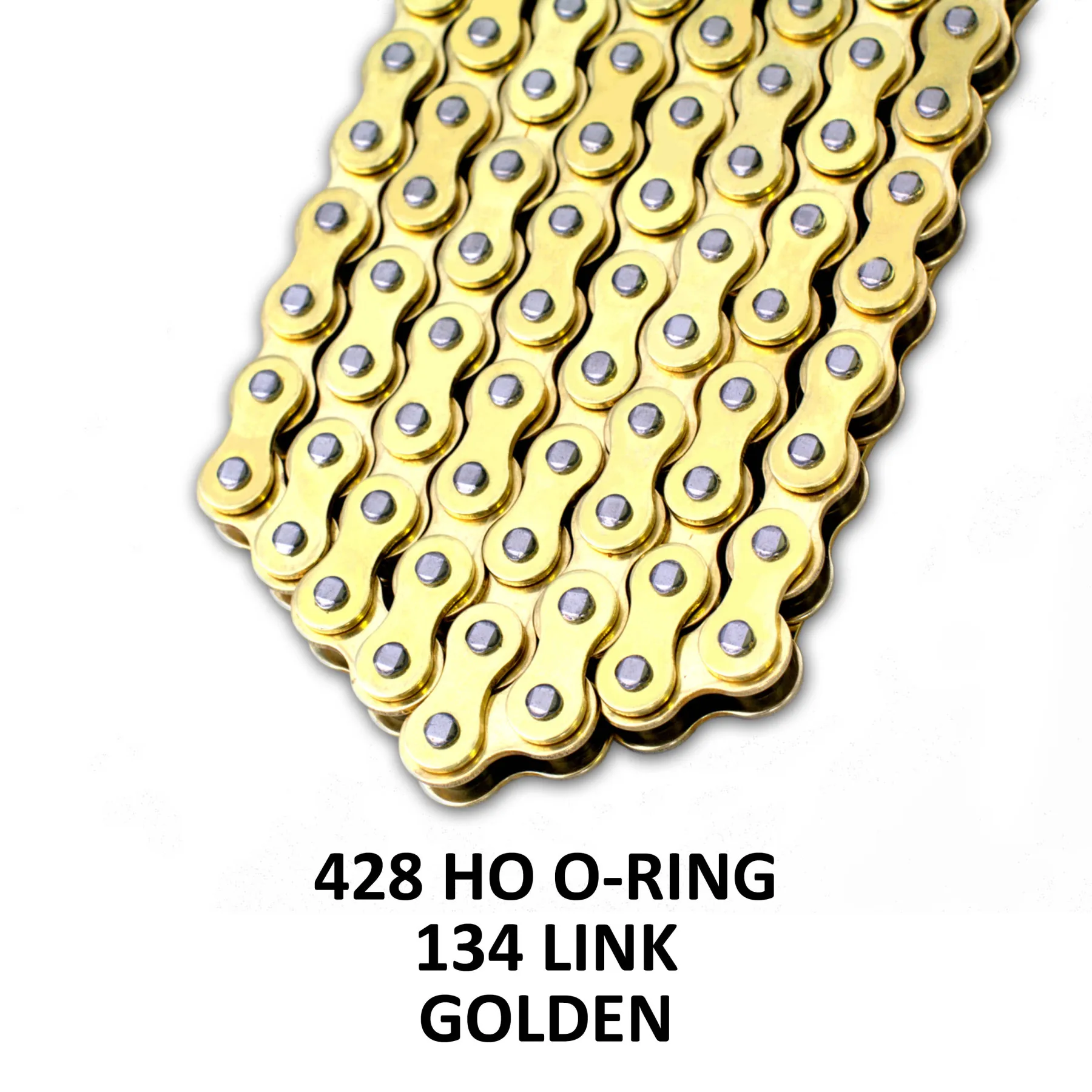 

Choho Motorcycle Chain 428 HO O-Ring 134 L Golden for Honda Yamaha Kawasaki Suzuki Ducati CF Moto KTM Triumph BMW Derbi GasGas