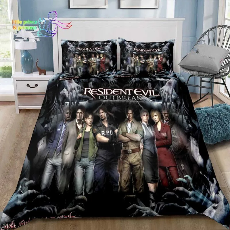 Stampa 3D R-Resident Evil Games Gamer Bedding Set Single Twin Full Queen King Size Bed Set Camera Da Letto Per Bambini Adulti