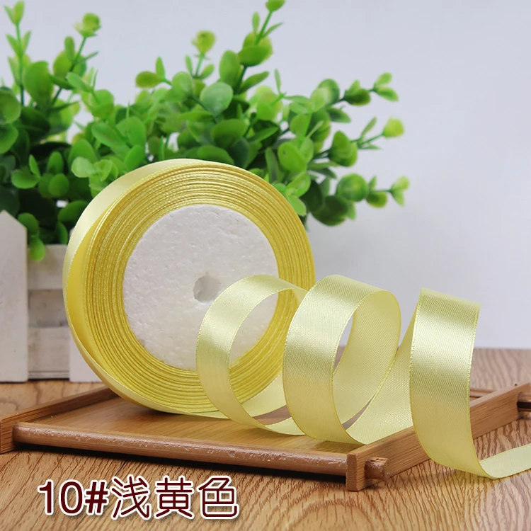 Vibrant Yellow Orange Gold Silk Satin Ribbons for Festive Gift Wrapping and Wedding Décor