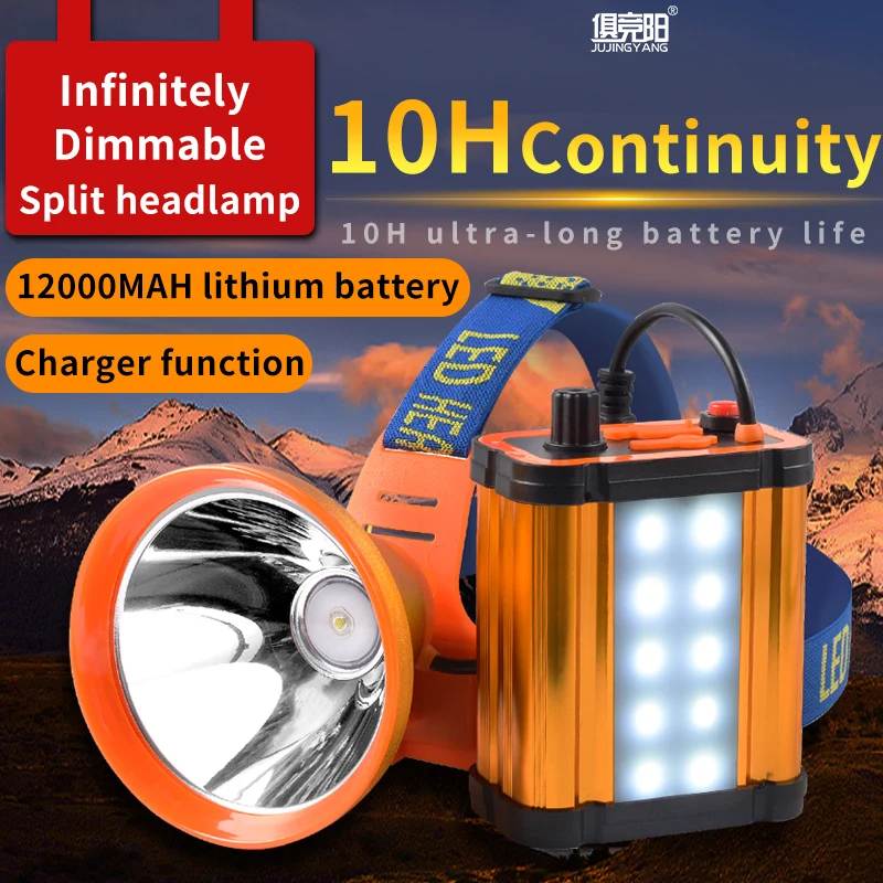 

Strong Light LED Stepless Dimming Split Rechargeable Lithium Battery Headlamp