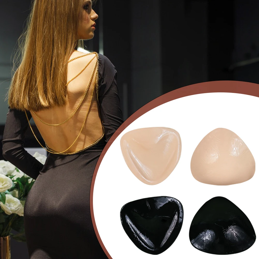 Women Silicone Double Sided Breast Pad Waterproof Self Adhesive Invisible Bra Reusable Boob Push-Up Bra Pad for A Natural Look