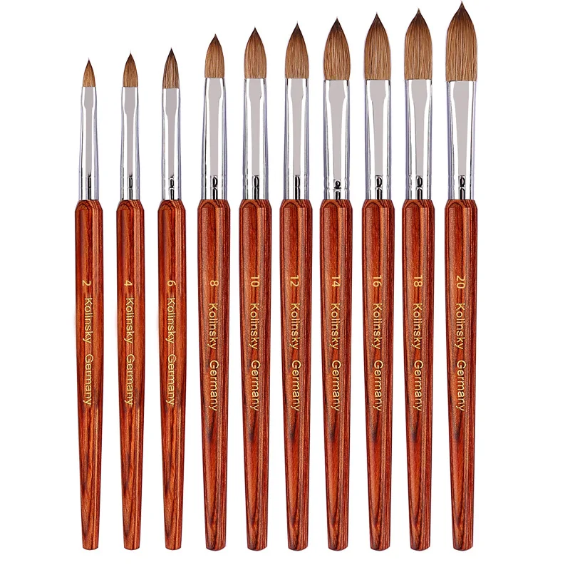 

1pc Kolinsky Sable Acrylic brush Nail Art Brush for Liquid Powder UV Gel Nail Polish DIY Painting Drawing Carving Pen Tool