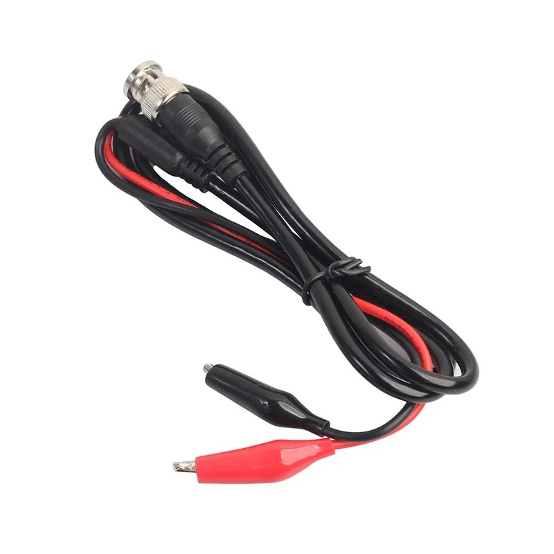 BNC Male Plug To Dual Alligator Clip Oscilloscope Test Probe Lead Cable 1m 500V 5A For Electrical Working alligator clips test probes test clip test leads test cable lead alligator clip adapter test lead wire test lead cable electrical test wire test cable