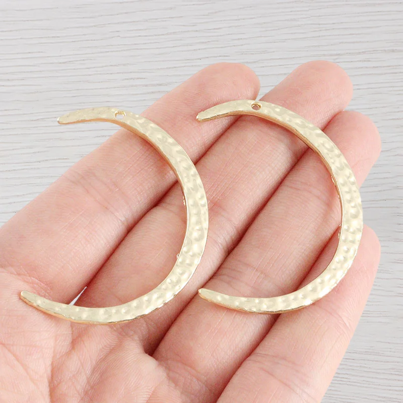 

15pcs Gold Tone Color Hammered Crescent Moon Charms Pendants for DIY Necklace Earrings Jewelry Making Findings Accessories