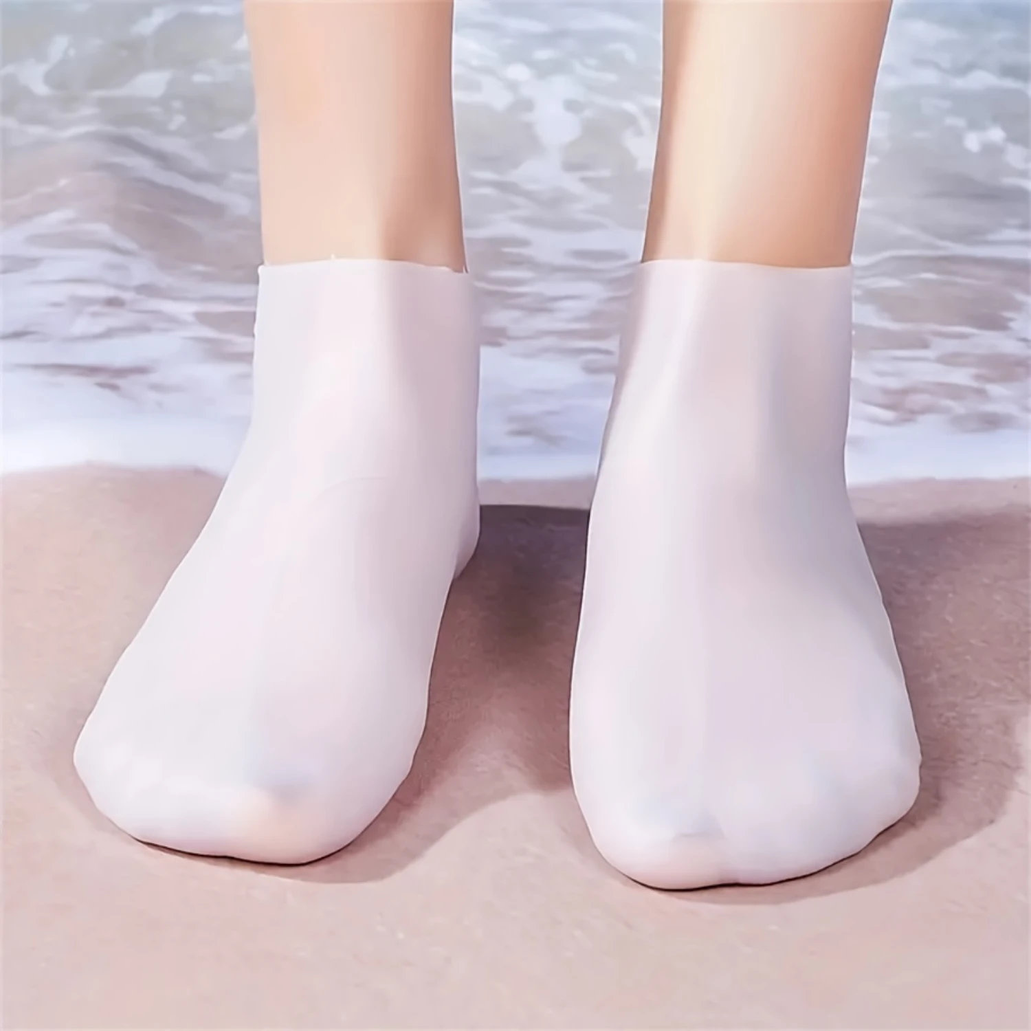 Pair Double-Layered Silicone Moisturizing Socks-Intensive Hydration for Soft and Supple Skin, Effective Anti-Dry Protection Ag