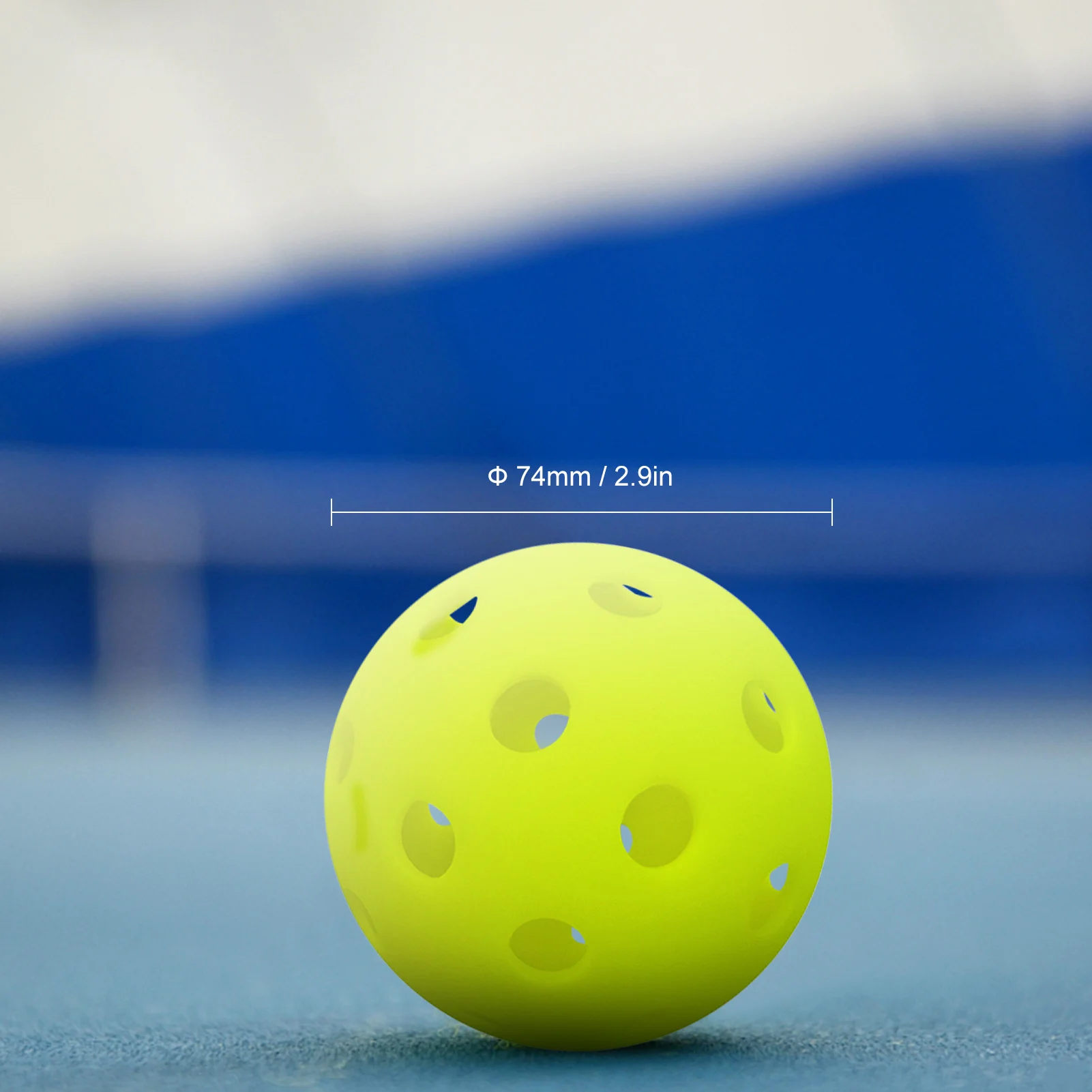 6/12pcs Pack Durable Outdoor Pickleball Balls 40 Holes Training Pickleball Accessories 74mm Standard Pickle Ball Balls