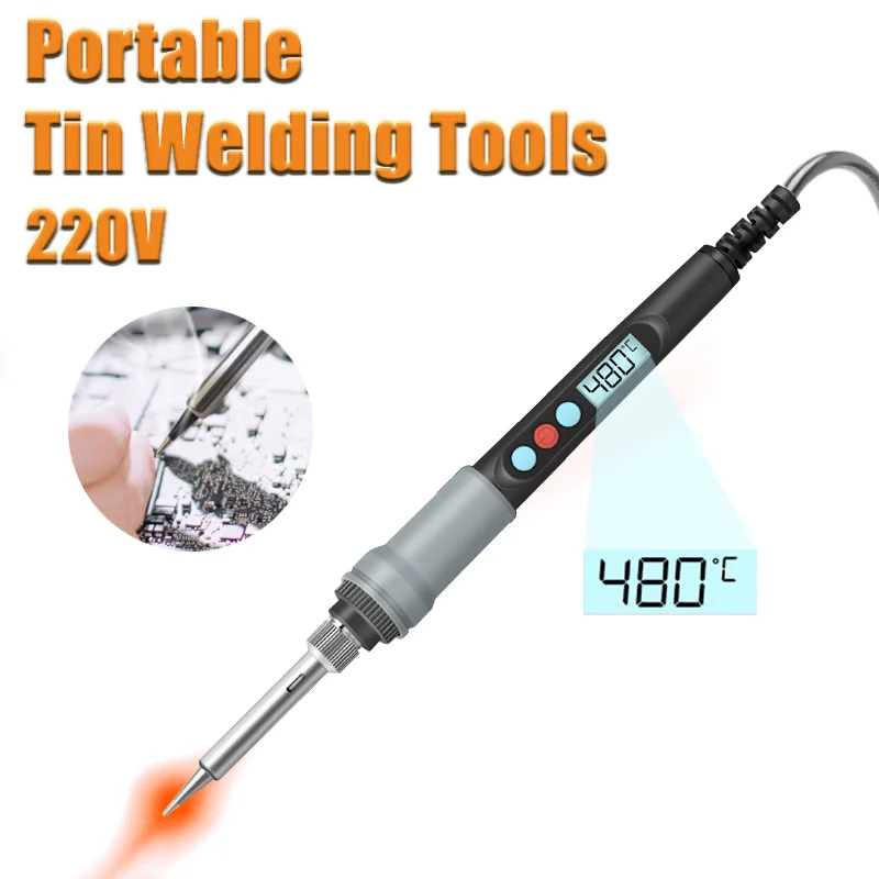 Electric Soldering Iron Set Adjustable Led Display Portable Fast