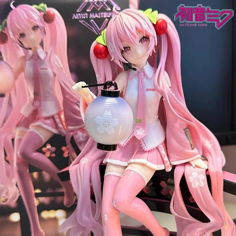 

Светящаяся модель Sakura Miku в стиле фонаря, коллекционная игрушка для будущего, модель Amp, настольное украшение без батареи, подарок