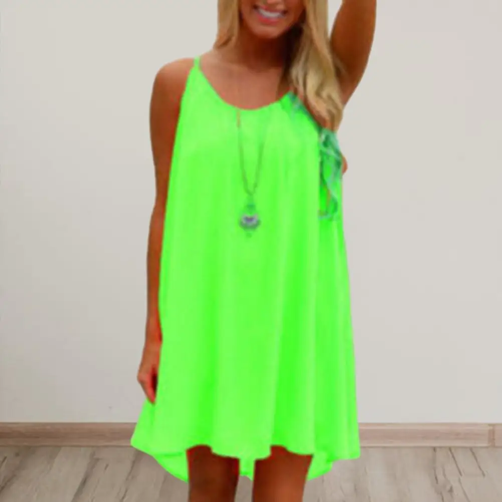 

Chiffon Dress Mesh Stitching Summer Dress Summer Suspenders Beach Short Dress