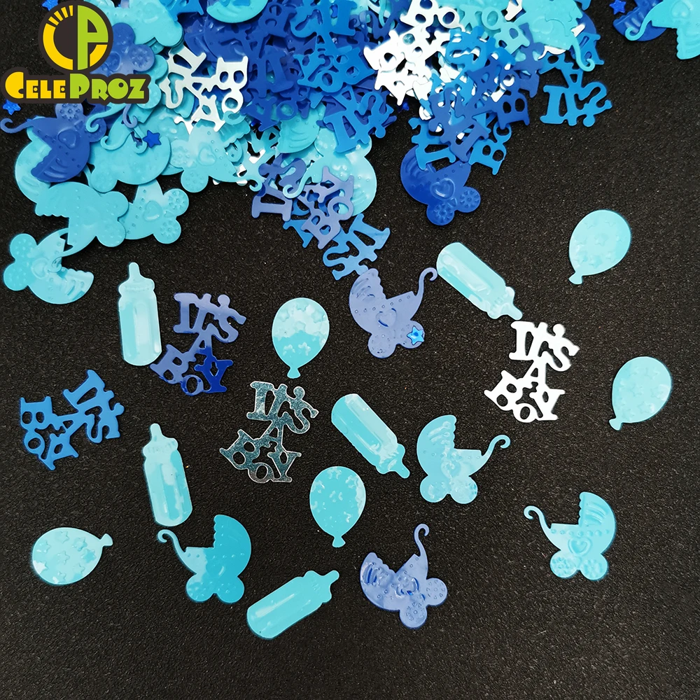 Baby Shower Table Confetti Sequins 15g It's A Boy Girl 1st Birthday Party Stroller Bottle Angel Baptism Gender Reveal Decoration party decorations,paper confetti