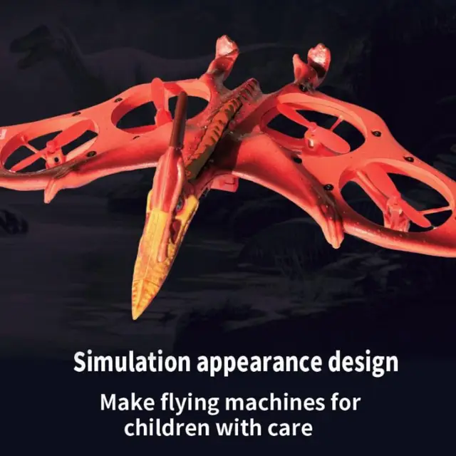 EPP Foam Flame Pterosaur Remote Control Aircraft Gravity Sensing RC Drones Remote Control Foam Fighter with Light Rechargeable 2