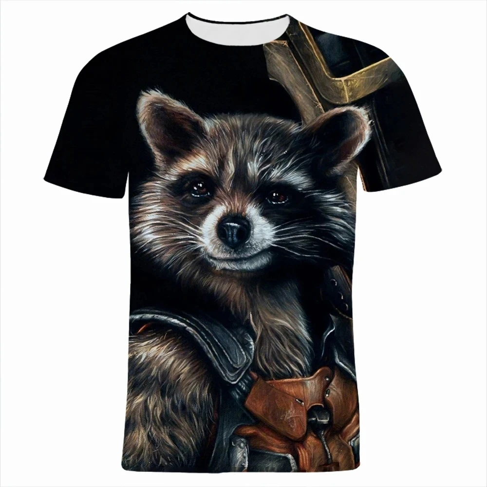 

Disney T-Shirt Rocket Raccoon Groot Cartoon Anime 3D Print Streetwear Boys Girls Casual Fashion Oversized T-Shirt Kids T-Shirt T