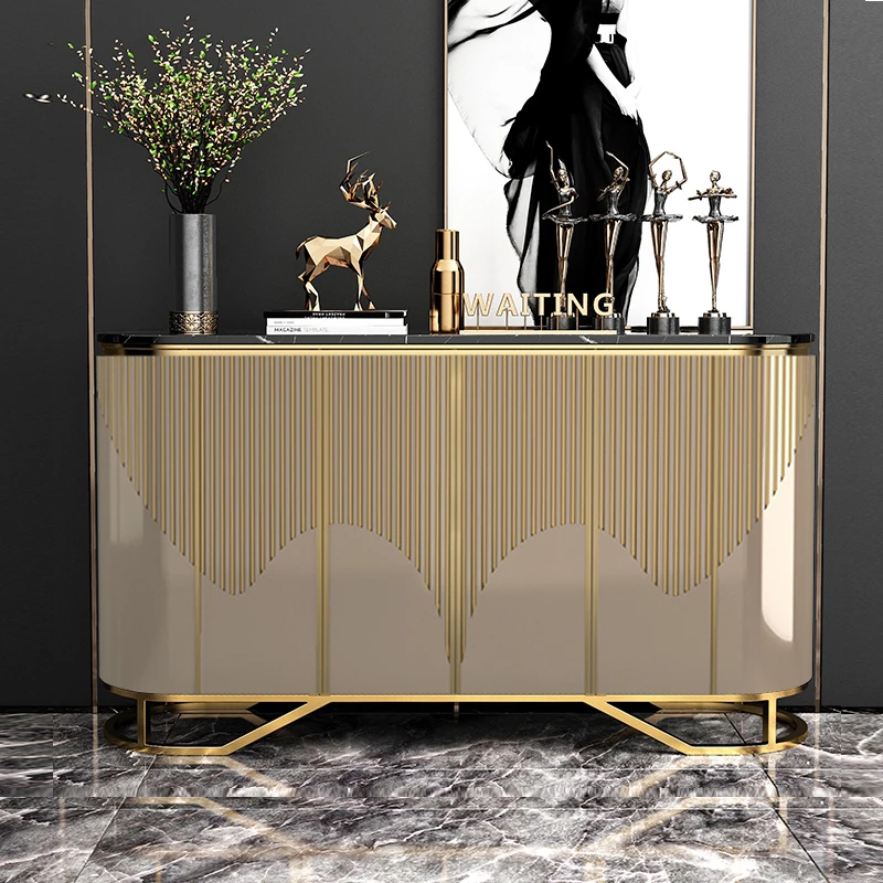 

Italian Porch Cabinet, Light Luxury Sideboard, High-grade Decorative Cabinet, Model Room Design, Door-to-door Living Room Wall