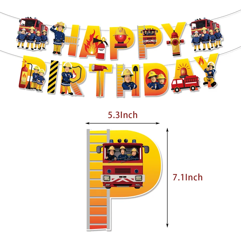 108*180cm Fireman Sam Party Supplies Disposable Tablecloth Firefighter Plastic Table Cover Fire Truck Birthday Decoration party supplies birthday party supplies disposable tablecloth