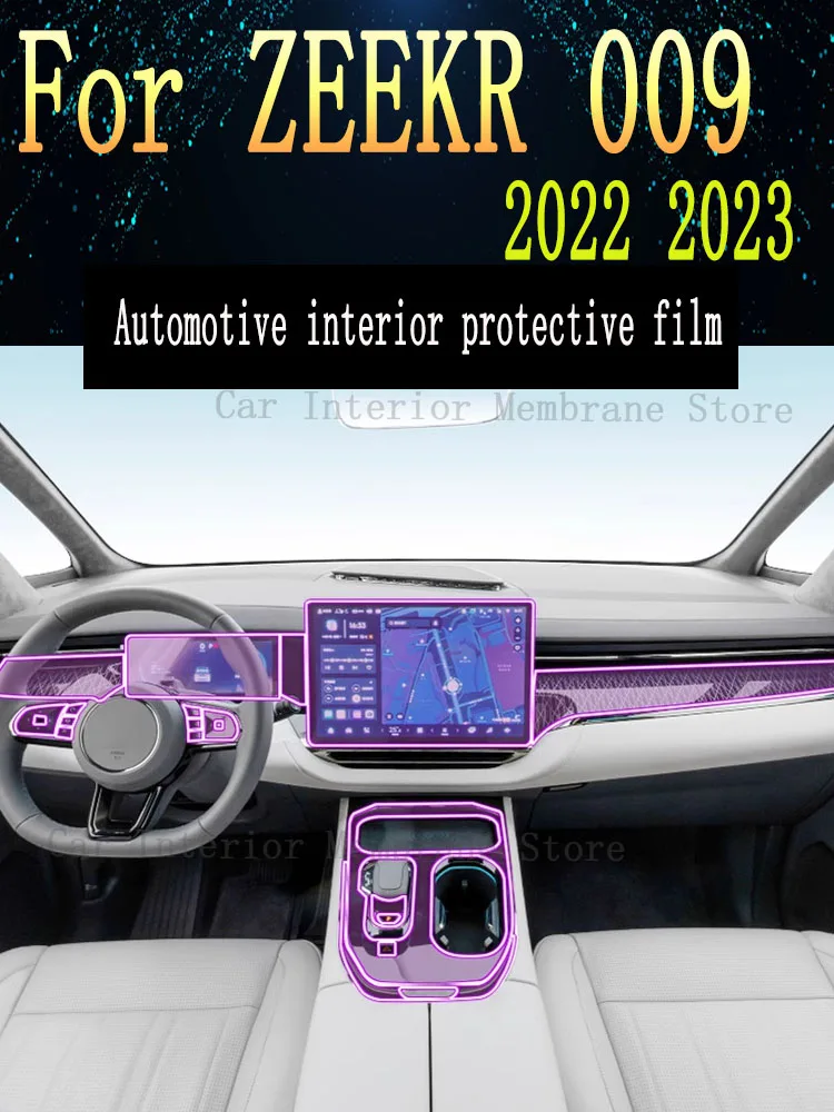 

For ZEEKR 009 2022 2023 Gearbox Panel Navigation Screen Automotive Interior TPU Protective Film Cover Anti-Scratch