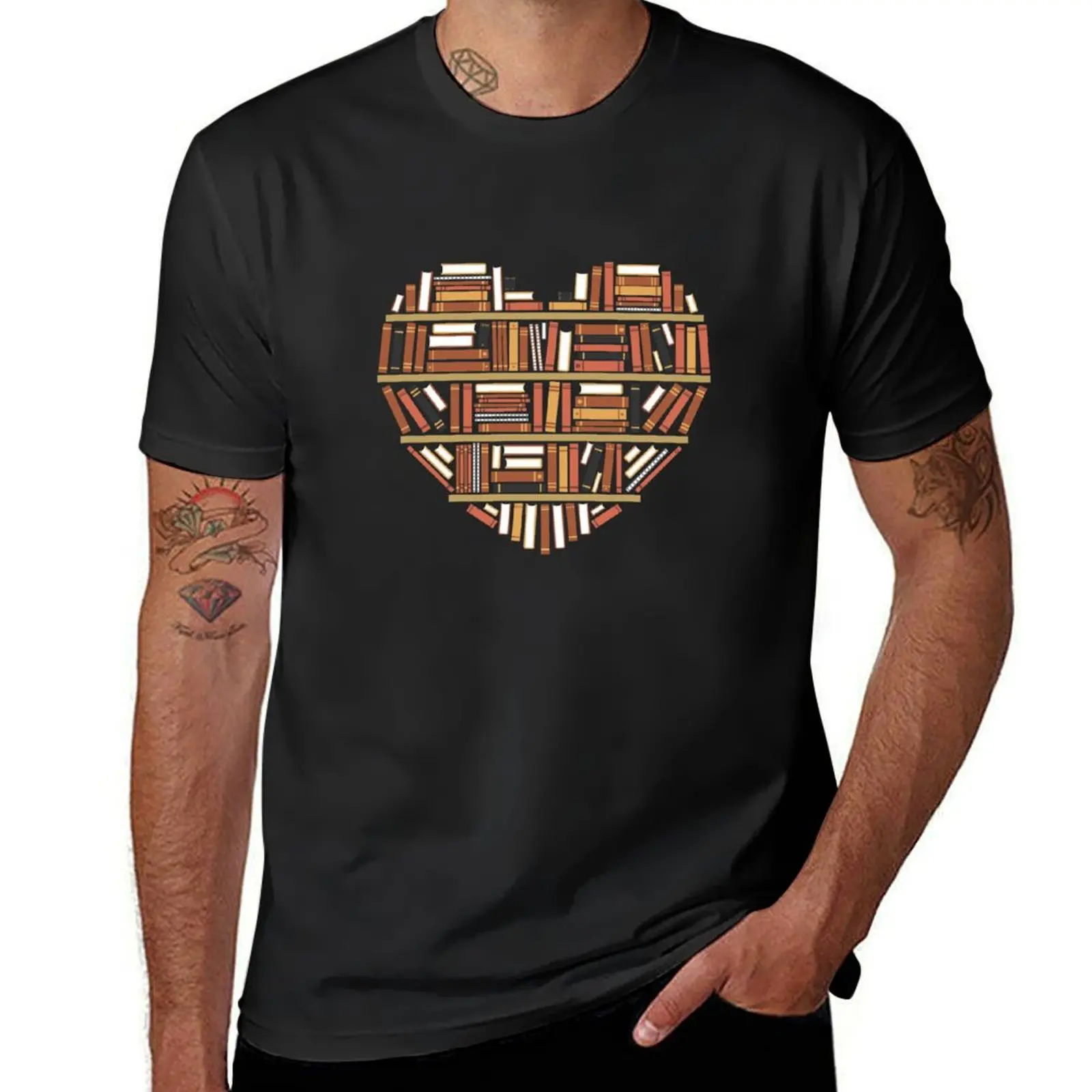 

I Heart Books T-Shirt summer top plus size tops for a boy mens white t shirts