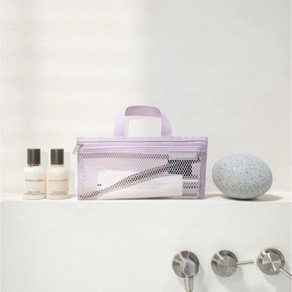 Description Picture 6 of itemMini Travel Grid Bag Portable Mesh Fabric Dacron Cosmetic Bag Toiletry Bag