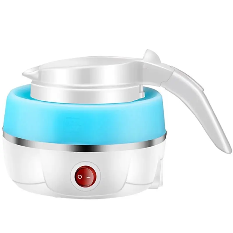 B47B-Household Travel Water Heater Mini Foldable Electric Kettle 0.6L Portable Electric Kettle Silicone Compression EU Plug 6