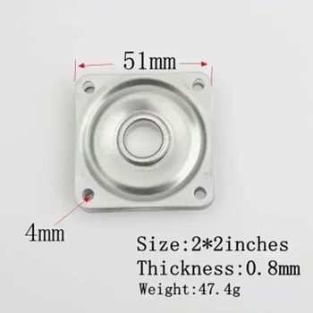2/3/4 นิ้วแผ่นหมุนแบริ่งหมุนโลหะ 360 องศาหมุน Rolling แบริ่ง Turntable ขาตั้งจอแสดงผลเฟอร์นิเจอร์ฮาร์ดแวร์ 2