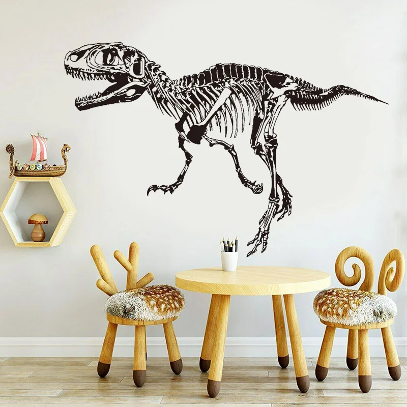 Autocollants muraux de dinosaure pour chambre d'enfant, stickers muraux en  vinyle, décor de chambre de garçon, Z864 - AliExpress