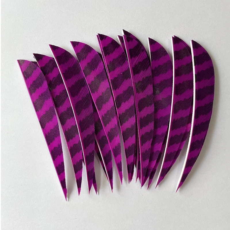 IBOUNFOX 50pcs Turkey Feather Fletching 4 Inch Right Wing Arrow Feather Parabolic Shape for Bow Accessories 2