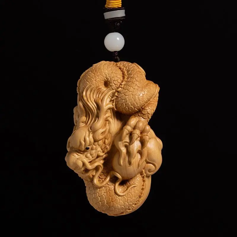 

Руль Thuja, резьба по дереву, благоприятный дракон, ручной игровой предмет, деревянный руль со знаком зодиака, руль дракона, подвесное ремесло для автомобиля