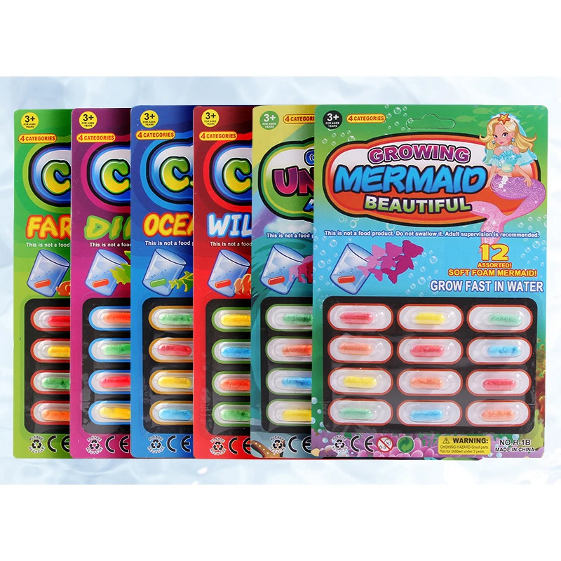 3/6pcsToy Children Water Swelling Capsule Dinosaur Marine