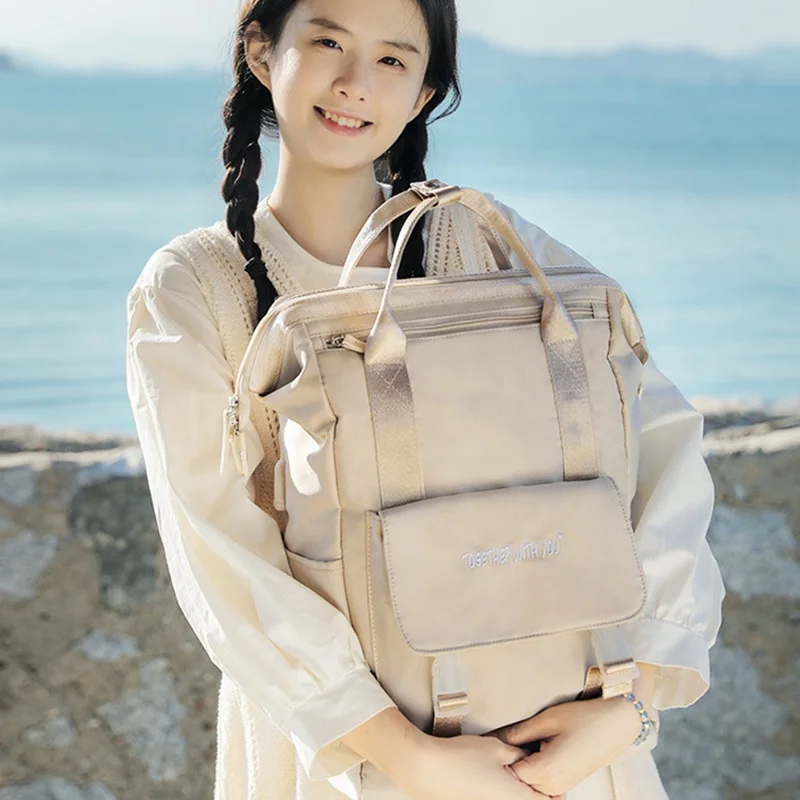 Women backpack Nylon waterproof casual Shockproof 15.6 inch Laptop Backpack Mommy backpack 5