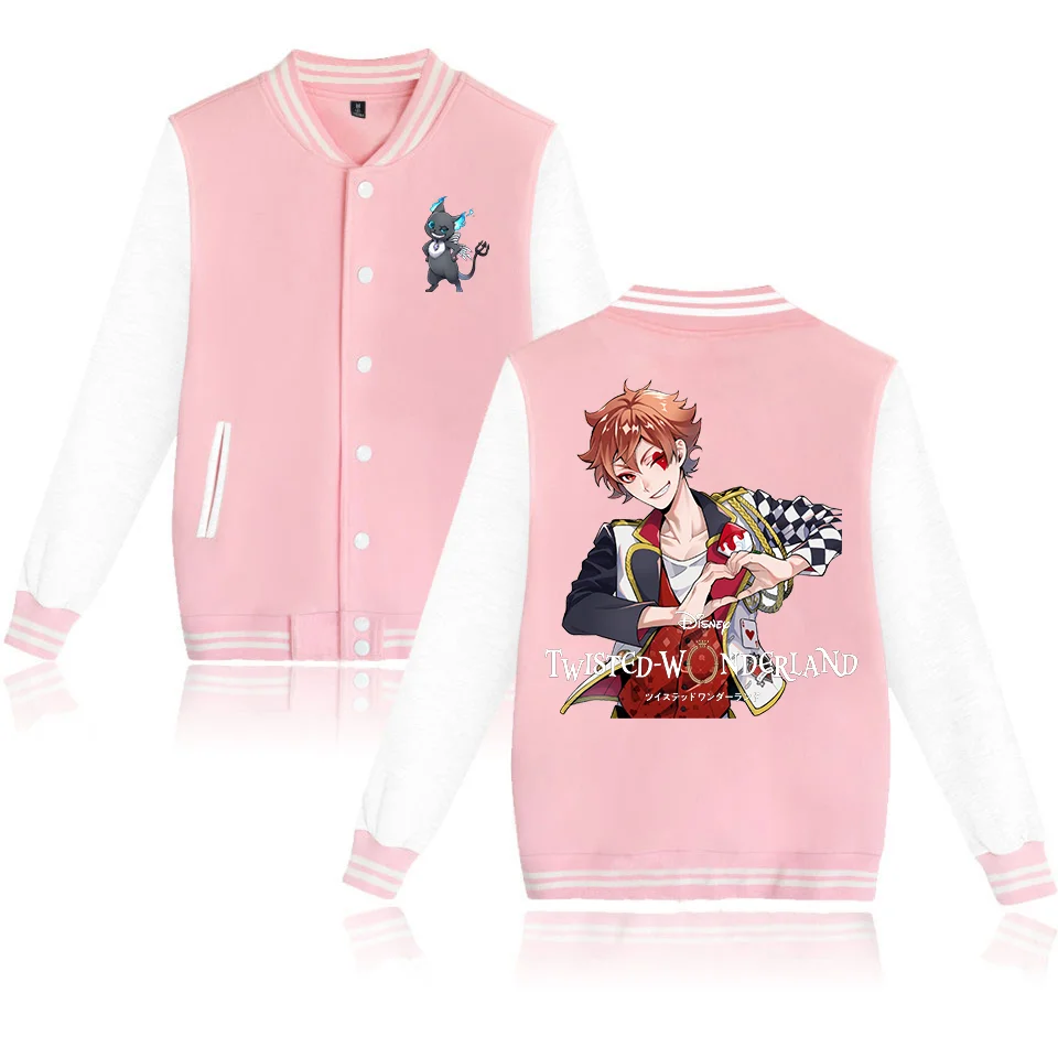 Disney Twisted-Wonderland Varsity Baseball Bomber Jacket Uomo Donna Hip Hop Harajuku Giacche Bambini Ragazzi Ragazze Cappotti Singoli