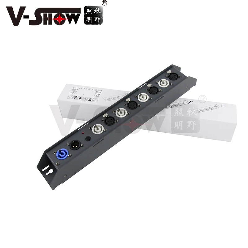 V-show 4 Port DMX512 And 4 Power Splitter dmx controller For Dj Disco Stage Light Control