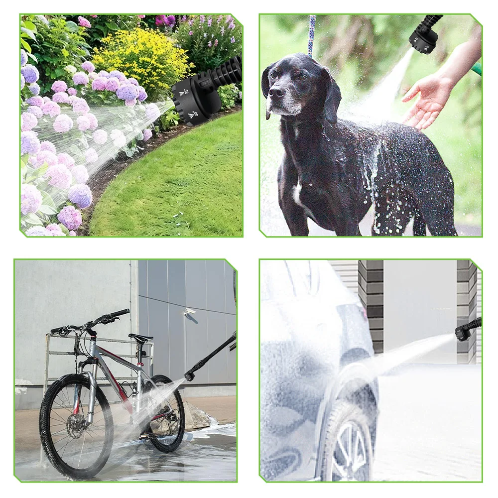 High Pressure Washer Gun 200Bar 6 IN 1 Brushless 2 Gears For Makita Battery Pin Garden Cleaning Irrigation Tool