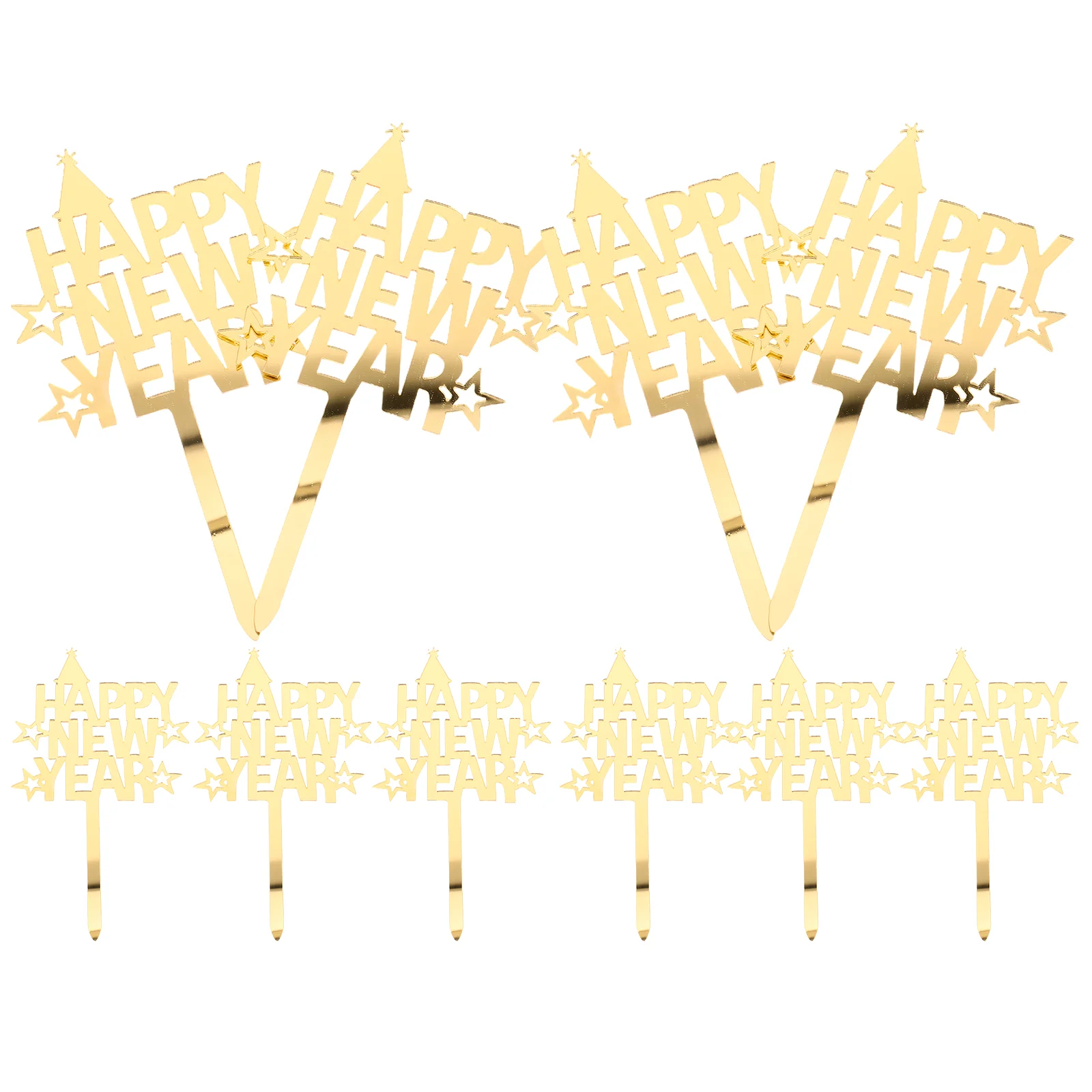

Happy New Year Cake Toppers 10Pcs New Years Eve Party Supplies 2024 Gold New Years Eve Cake Toppers Pick Dessert Picks New Years