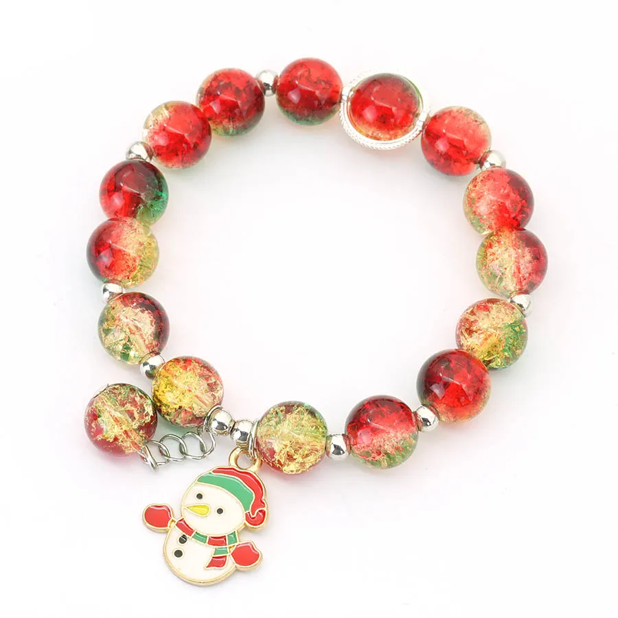 Glass Beads Christmas Bracelet for Women