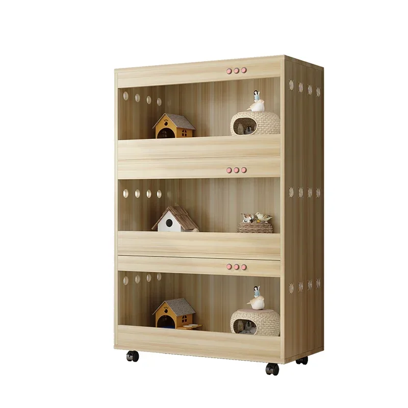 

Rutin Chicken Hamster Feeding Box Pet Landscaping Viewing Villa Thermostat Cage