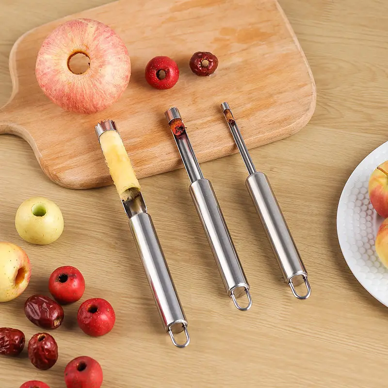Stainless Steel Apple Corer Fruit Seed Core Remover Pear Apple Corer Seeder Slicer Knife Kitchen Gadget Fruit Vegetable Tool