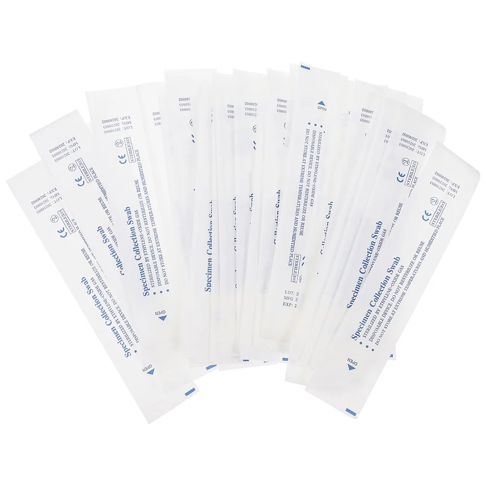 

120Pcs Nasal Swabs Nasopharyngeal Individual Swab Flocking Tip Swabs Specimen Swabs for Sampling