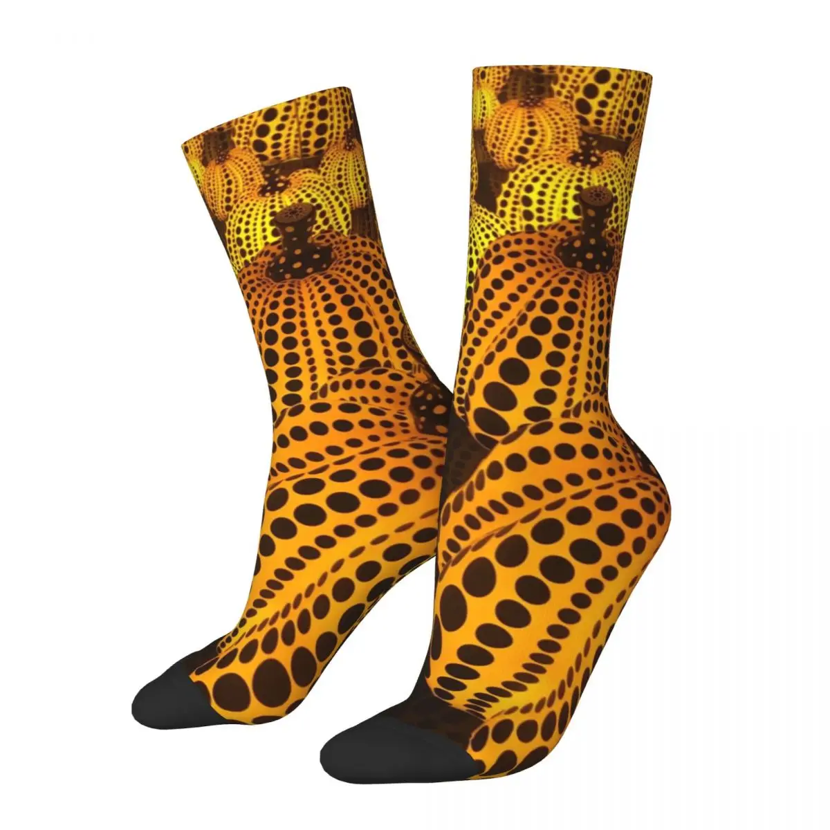 

Cool Yayoi Kusama Pumpkin Soccer Socks Japanese Mystery Polyester Long Socks for Unisex Non-slip